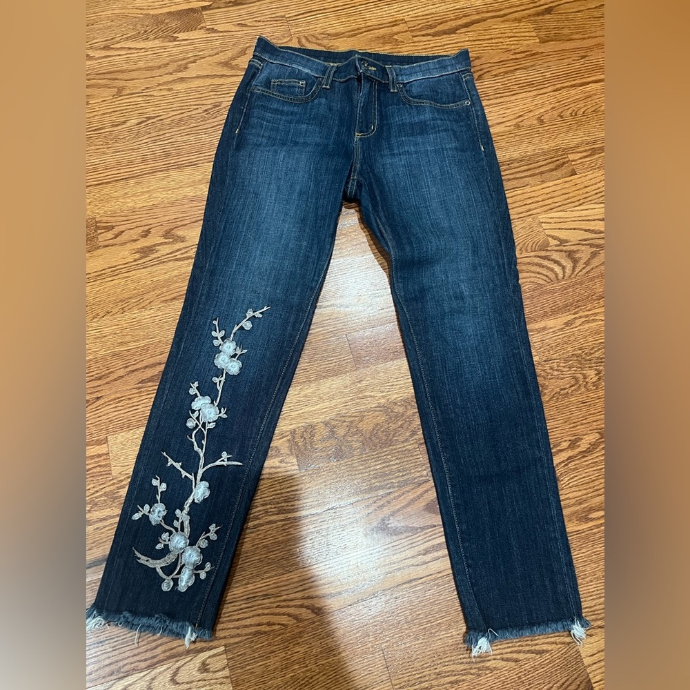 LF Carmar Floral Embroidered Skinny Jeans size 28